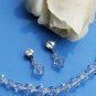 Simply Sparling Swarovski Crystal Bicone Necklace with Matching Drop Earring