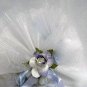 Pack of 25 White Italian Organza 12" Circle Favor Wraps with Scallop Edges