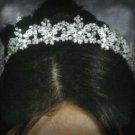 Beaded Elegance Tiara in Silver, Crystal and Freshwater Pearls by Giselle Bridals