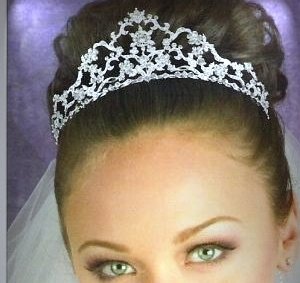 Daria's Dramatic Crystal Crown in Silver with Crystals