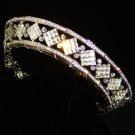 The Mirage Full Circle Tiara in Rhodium with Clear crystals