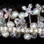 Donata Freshwater Pearl & Clear Crystal Tiara by Renee Romano