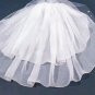 Sheer Glamour Beaded Tulle & Chiffon Elbow length Veil in White