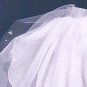 Sheer Glamour Beaded Tulle & Chiffon Elbow length Veil in White