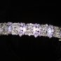 Laurel Wreath of Clear Swarovski Crystal & crystal studded Rhodium leaves