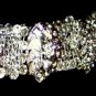 Laurel Wreath of Clear Swarovski Crystal & crystal studded Rhodium leaves