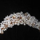Pearls & Gold  Handcrafted Tiara Comb