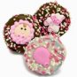 1 Dozen Baby  Girl Theme Chocolate Dipped Oreos, Individually wrapped.