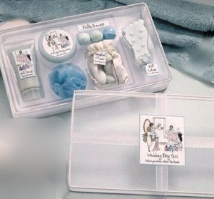 Bridesmaid 6 piece  "Wedding Day Spa"  Gift Set plus Bonus Pedicure Set!