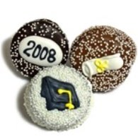 1 Dozen Graduation Theme Chocolate Dipped Oreos, Individually wrapped.