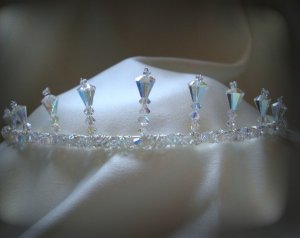Calli's Crown- A handcrafted artisan tiara of Aurora Borealis Crystals