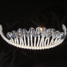 Crystal Lights Freshwater Pearl & Swarovski Crystal Tiara by Winters and Rain