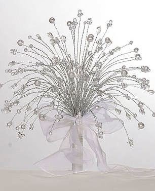 Custom Crystal & Pearl Waterfall Bouquet in your choice of color or color combination