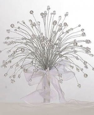 Custom Crystal  & Pearl Waterfall Bouquet in your choice of color or color combination