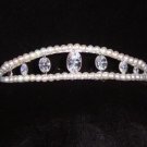 Elmcourt Tiara  by Winters and Rain of Freshwater Pearl & Swarovski Crystal