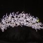 Floating Flowers Free Form Swarovski Crystal Tiara, Custom Colors available.