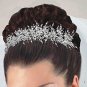Floating Flowers Free Form  Swarovski Crystal Tiara, Custom Colors available.