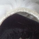 White Frosted Bugle Bead Band by Carolina Amato