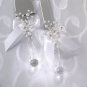 Pair of Pearl Garden Satin Tie Ons to add to your glasses, server set, anything you like!