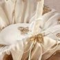 Champagne Bow Flower Girl Basket with Free Silk Rose Petals