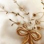 Champagne Bow Ring Bearer Pillow