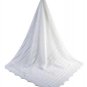 Sarah Louise Baby Shawl/Blanket  022 with Fine Detailing in White