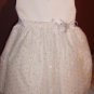 Silver  Sparkle Embroidered Organza & Satin Toddler Dress