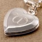 Personalized Pearl Bracelet with Sterling Silver Plate Heart Locket Charm