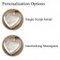 Personalized Glass Pearl Necklace with Silver Locket Charm