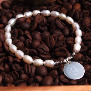 Simplicity Freshwater Pearl & Silver Personalized Bracelet