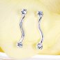 Contemporary Silver & Crystal Necklace & Earring Set