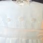 Sarah Louise White Rose Bodice w/Petal Hem Christening Gown & Bonnet #137