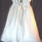 Sarah Louise White Rose Bodice w/Petal Hem Christening Gown & Bonnet #137