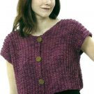 Knitting Pattern ONLY Cropped Short Sleeve Sweater k408