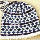 HOW TO Knitting Pattern Winter Fair Isle Ski Hat Watch Cap Picot Edge k4B GIFT