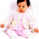 CROCHET PATTERN ONLY Baby Shower Booties 827 Jacket