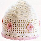 How To CROCHET PATTERN Girls Flower Baby Cap Hat 717