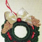 How To CROCHET PATTERN Christmas Wreath Ornament 1225