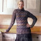 HOW TO KNITTING PATTERN Knit Cabled Sweater Elegant Dressy Pullover Ribbed 74