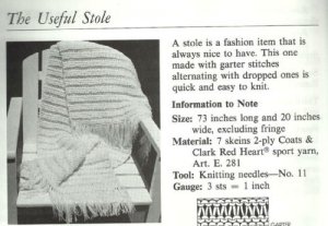 HOW TO Knitting Pattern Knit Stole Wrap Scarf 193 GIFT