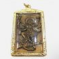 Mata Durga Kali Goddess Shiva Gold Micron Case Pendant Hindu Thai Amulet