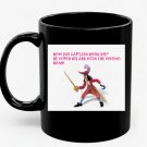 Naughty Captain Hook "Wrong Hand" Joke Black Mug