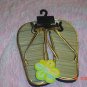 GIRL GOLD FLIP FLOPS/THONG-BAMBOO-NWT-SWEET!