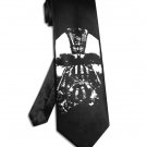 Batman Bane Mask tie black satin silk superhero necktie