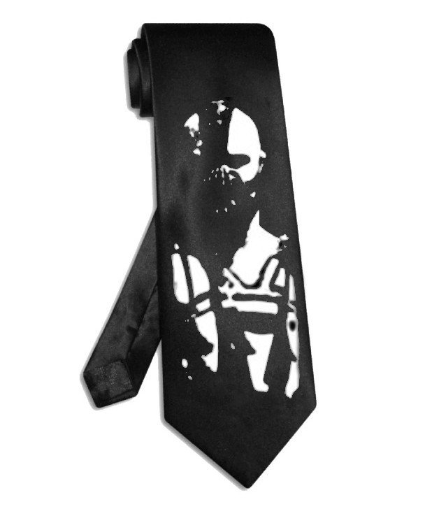Batman Bane tie black satin silk superhero necktie