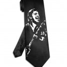 the boss Bruce Springsteen tie black satin silk necktie