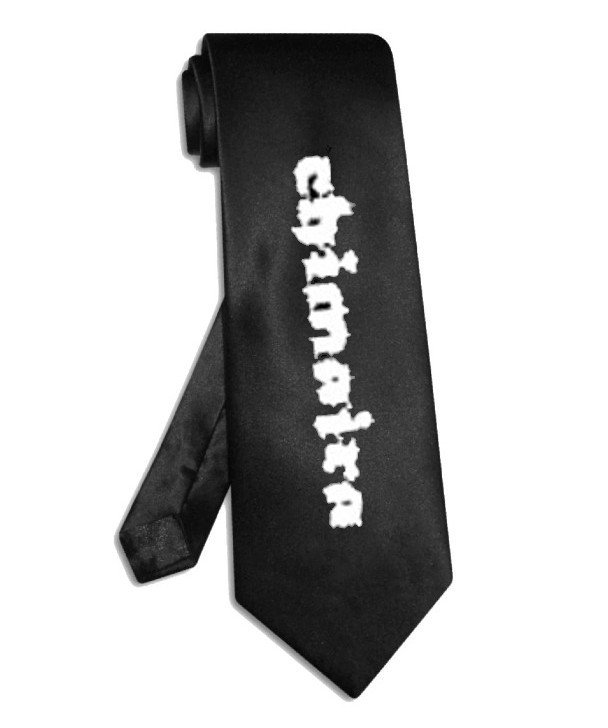 Chimaira band logo tie black satin silk necktie