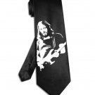 David Gilmour Pink Floyd necktie black satin silk tie