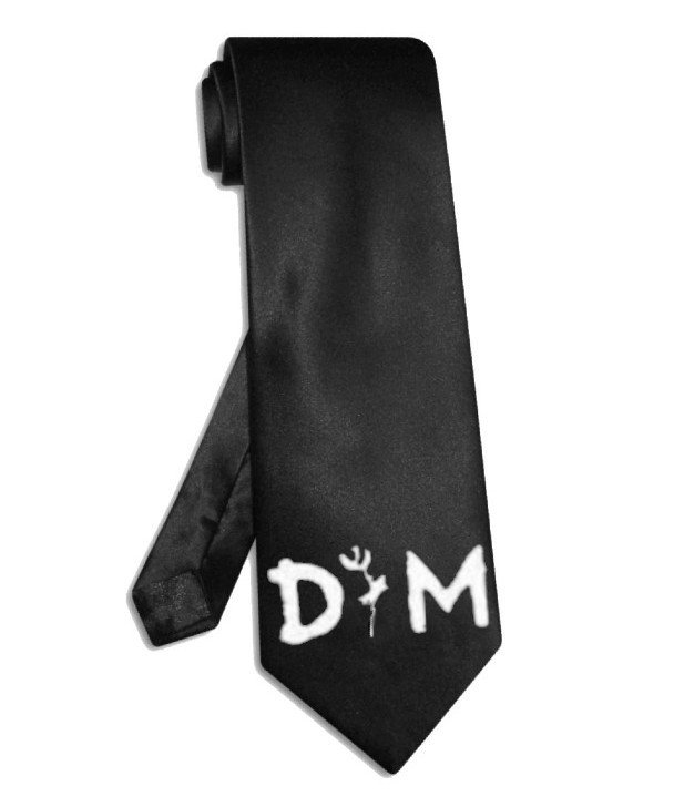 Depeche Mode DM logo tie black satin silk necktie