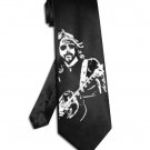Foo Fighters Dave Grohl tie black satin silk necktie